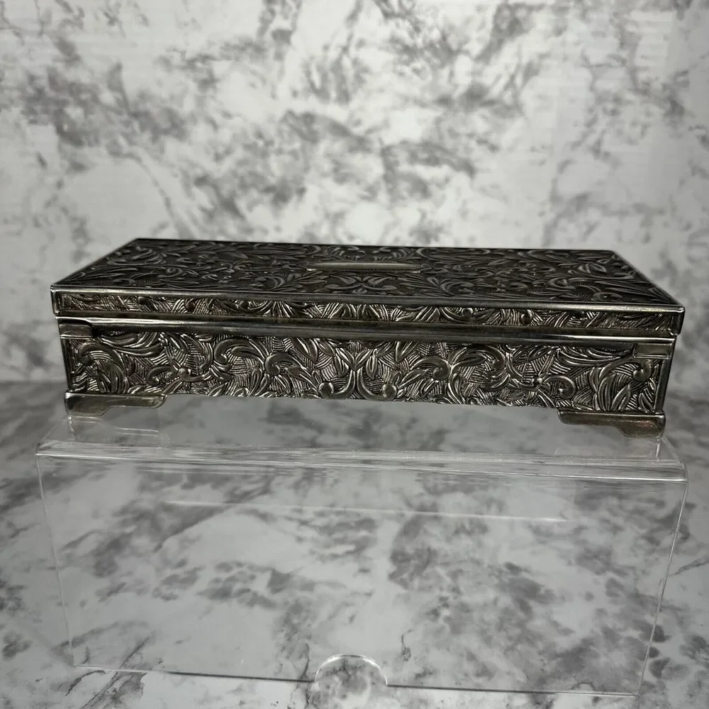 Vintage 1992 Godinger Silver Jewelry Box 9
